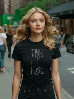 maglia donna nera sognatrice