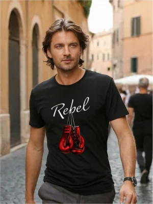 Unique - Maglia Rebel Nera Fronte da uomo