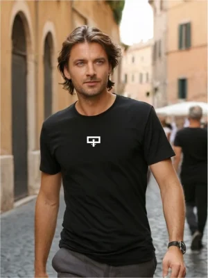 maglia uomo nera totally centro