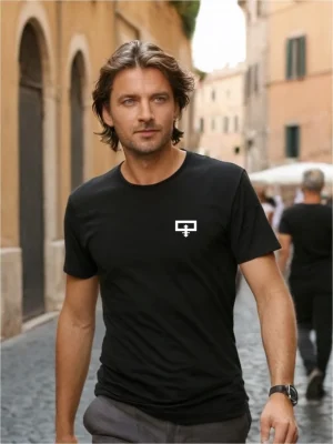 maglia uomo nera totally cuore